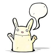 cartoon rabbit in hole N3
