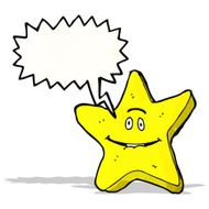 cartoon star with speech bubble