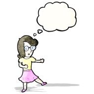 cartoon clever woman
