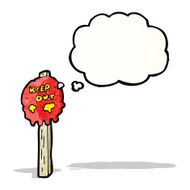 cartoon skull warning sign