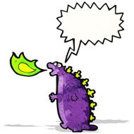 fire breathing monster cartoon N3