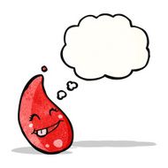 Blood Drop Cartoon Character N3