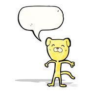 cartoon dog with speech bubble N22