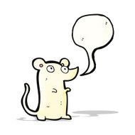 cute little white mouse cartoon