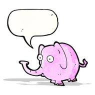 cartoon pink elephant N15