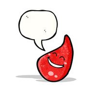 happy cartoon blood drop N4