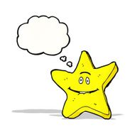 cartoon star with thought bubble