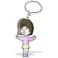 cartoon woman making choice N5