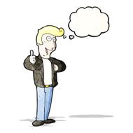 cartoon cool guy in leather jacket N2