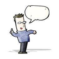 cartoon man with idea N28