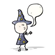 Cartoon Wizard Casting Spell N4