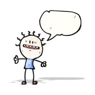 cartoon nervous man N12