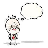 cartoon dad with thought bubble