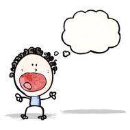 stressed doodle woman cartoon