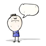 cartoon grumpy man