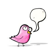 funny cartoon bird N16