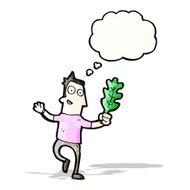 cartoon man with leaf N4