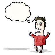 cartoon terrified man N13