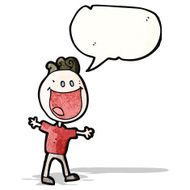 cartoon joyful man