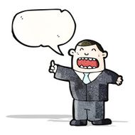cartoon businessman talking N2