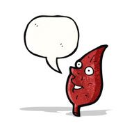 cartoon leaf with speech bubble N2
