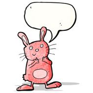 cartoon pink rabbit N17