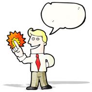 cartoon businessman with great idea N4