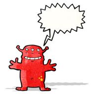 cartoon grinning monster