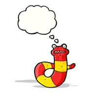 cartoon snake with thought bubble N73