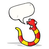 cartoon snake with speech bubble N84