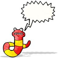 cartoon snake with speech bubble N85