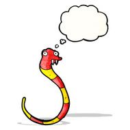 cartoon snake with thought bubble N77