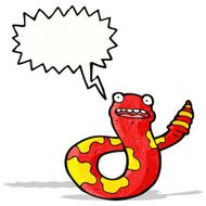 cartoon snake with speech bubble N88