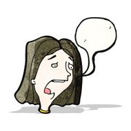 cartoon upset woman