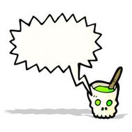 skull bowl cartoon