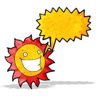 grinning sun cartoon character