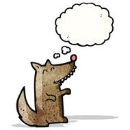 cartoon little wolf N14
