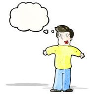 happy man with thought bubble