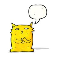 cartoon cat with speech bubble N54