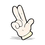 counting fingers cartoon symbol