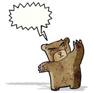 cartoon roaring bear