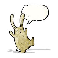 cartoon rabbit with speech bubble N105