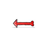 pointing bone halloween direction sign