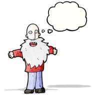cartoon friendly old man