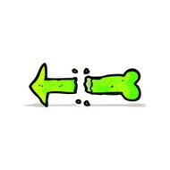 cartoon pointing halloween direction arrow