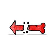 pointing bone halloween direction sign N2