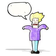 Cartoon Man Shrugging Shoulders N20