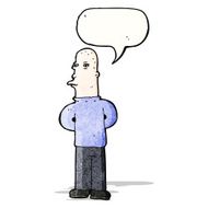 cartoon bald man with speech bubble N2