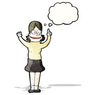 cartoon clever woman N2