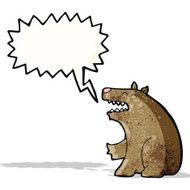 cartoon bear with speech bubble N20